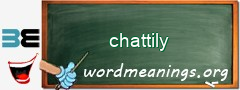 WordMeaning blackboard for chattily